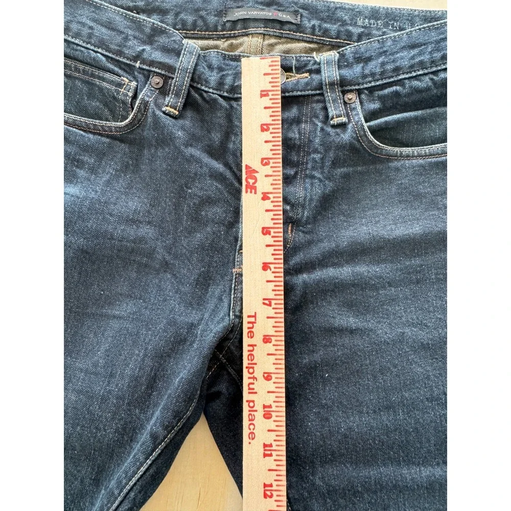 John Varvatos Mens SELVEDGE Indigo Bowery Slim Straight Jeans 31x31 -Labelled 29